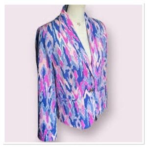 NWT Size 8 Limited Addition Lilly Pulitzer Saffron Amethyst One Too Many Blazer